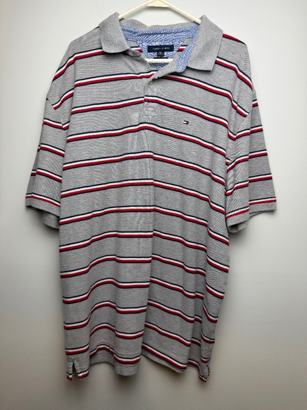 Tommy Hilfinger Men:s Performance Pique Striped Polo Shirt Size 3XL